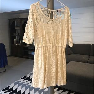 Cream lace dress